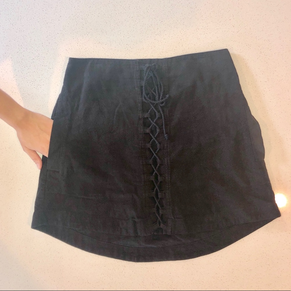 Free People Lace Up Skirt
